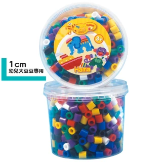 【Hama幼兒大豆豆】600顆大拼豆罐裝補充桶(00一般色)