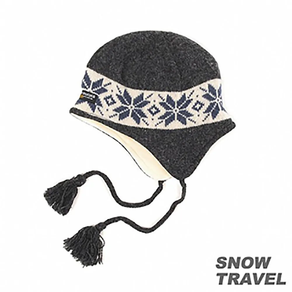 【SNOW TRAVEL】3M防風透氣保暖羊毛遮耳帽(深灰)