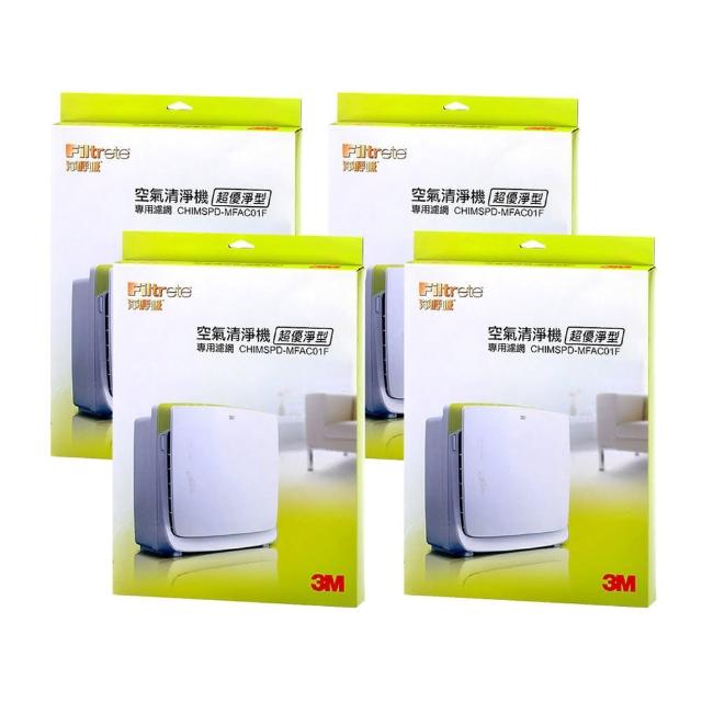 【3M】原廠濾網 超優淨型空氣清淨機專用替換濾網(買三送一超值組-MFAC01F)