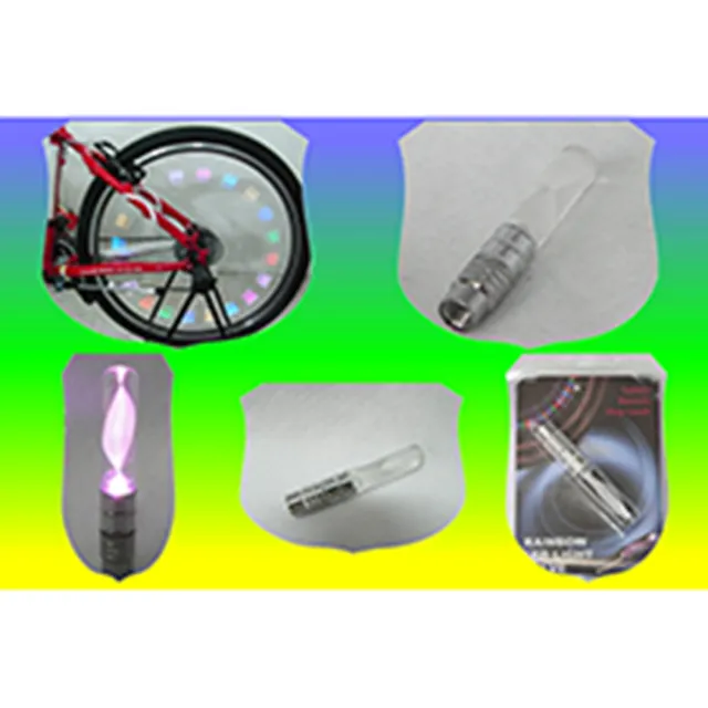 【Osun】2入精鑽高亮度彩虹LED 腳踏車吹嘴 專利產品 台灣製(CE136)