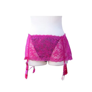【維多利亞的秘密】粉紅色性感低腰吊襪裙(L)