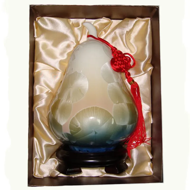 【開運陶源】聚寶盆 葫蘆甕 結晶釉瓷器 寓意 福祿壽-台灣首席結晶釉大師 彭文雄- 送禮首選!(7inch福到)