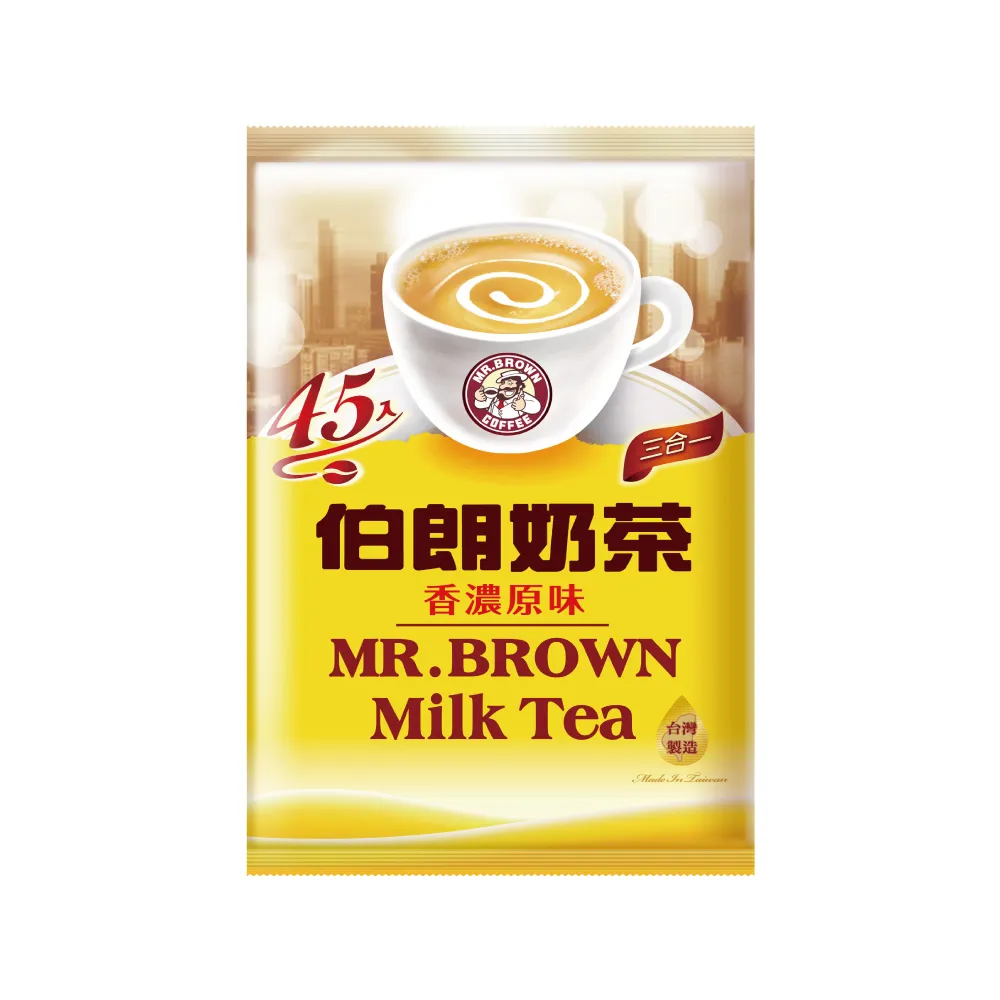 【伯朗咖啡】伯朗三合一奶茶-30入/袋
