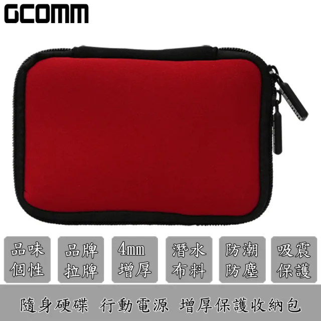【GCOMM】隨身硬碟 行動電源 保護收納包(厚軟舒適潛水布料)
