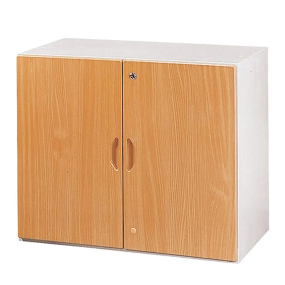 【時尚屋】二層開門式鋼木櫃-兩色可選