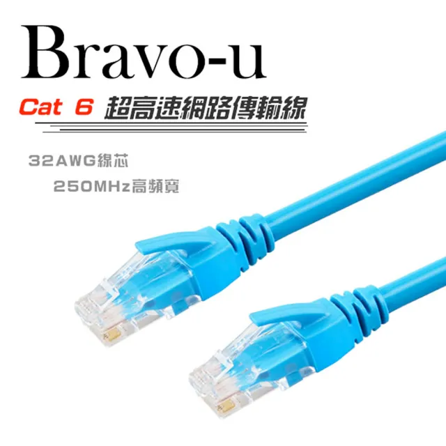 【Bravo-u】Cat6超高速傳輸網路線(30米)