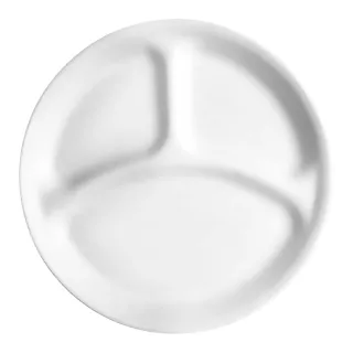 【CORELLE 康寧餐具】純白10吋分隔餐盤(310)