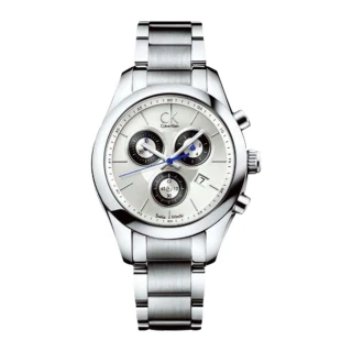 【瑞士 CK手錶 Calvin Klein】三眼計時不鏽鋼女錶(K0K28107/K0K28120)
