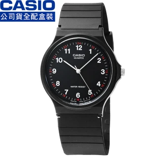 【CASIO】日系卡西歐薄型石英錶-黑(MQ-24-1B 原廠公司貨全配盒裝)