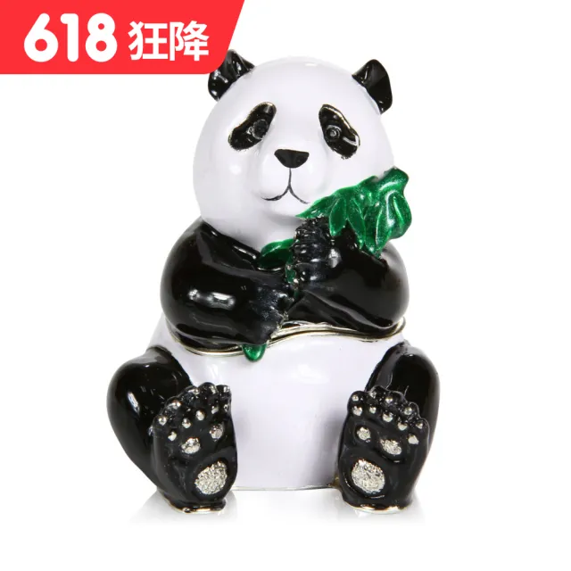 【三卡寶精品】熊貓抱竹子晶鑽(珠寶盒)