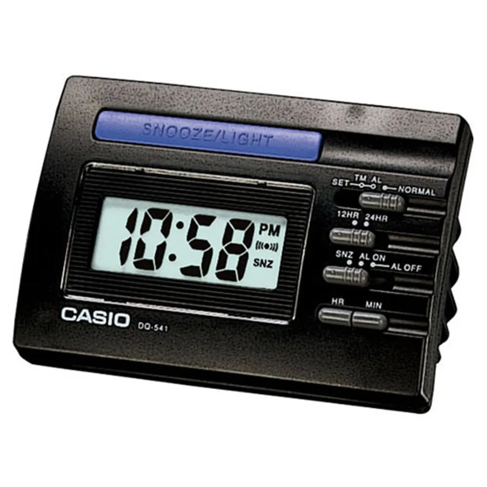 【CASIO 卡西歐】數位電子鬧鐘(黑-DQ-541-1R)