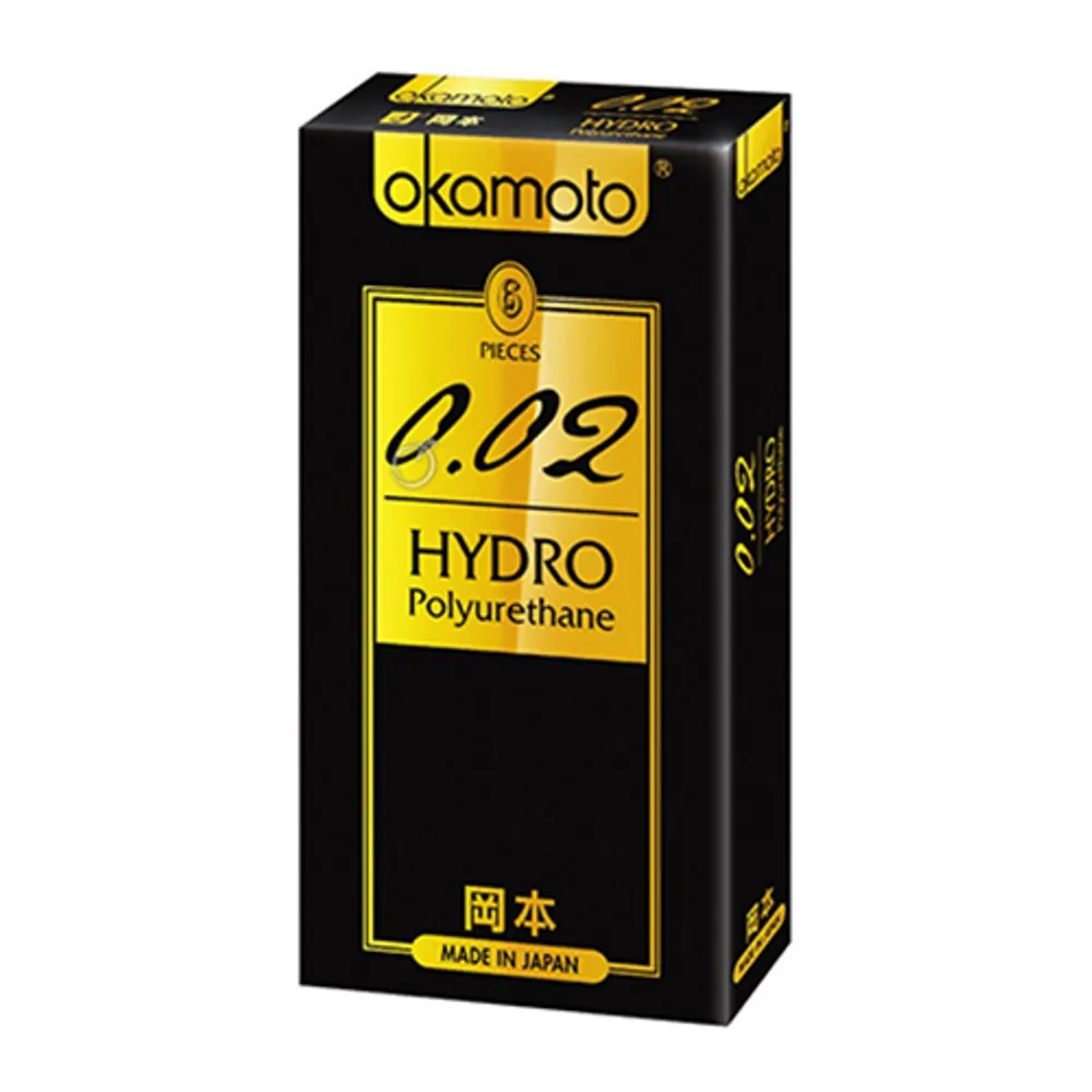 【Okamoto岡本】002 Hydro水感勁薄保險套6入/盒(情趣職人)
