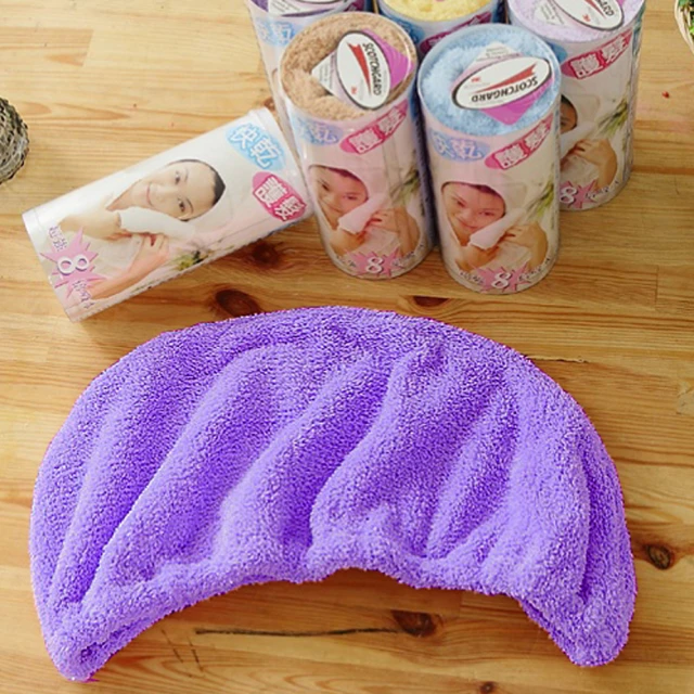 【米夢家居】台灣製造水乾乾SUMEASY開纖吸水紗-快乾護髮浴帽-紫(一入)