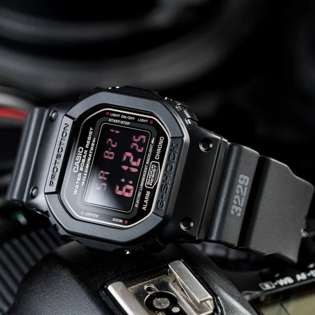 CASIO 卡西歐】G-SHOCK 神秘暗黑經典潮流概念錶(黑-DW-5600MS-1DR