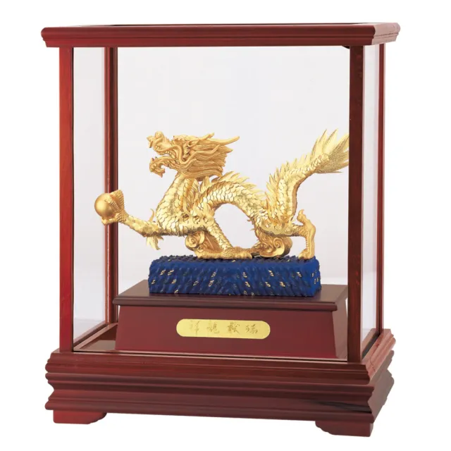 【開運陶源】純金 立體金箔櫥窗禮品(祥龍獻瑞A)