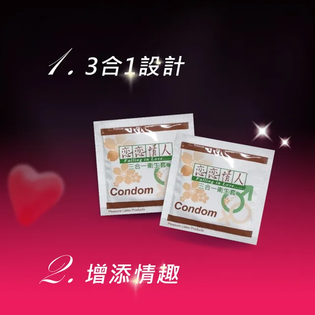 【戀戀情人】3合1型保險套24入/盒