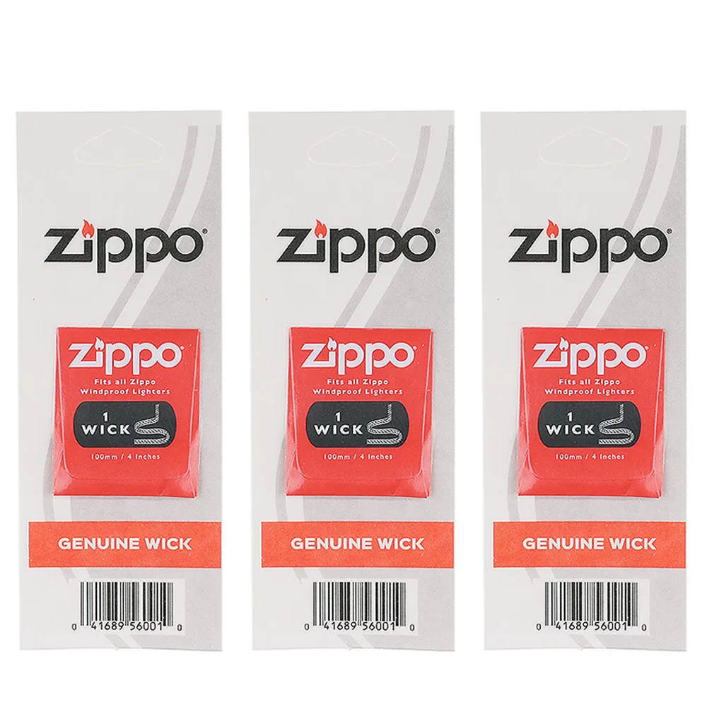 【ZIPPO】原廠棉芯-3組優惠組合(一組一條11.5公分長)