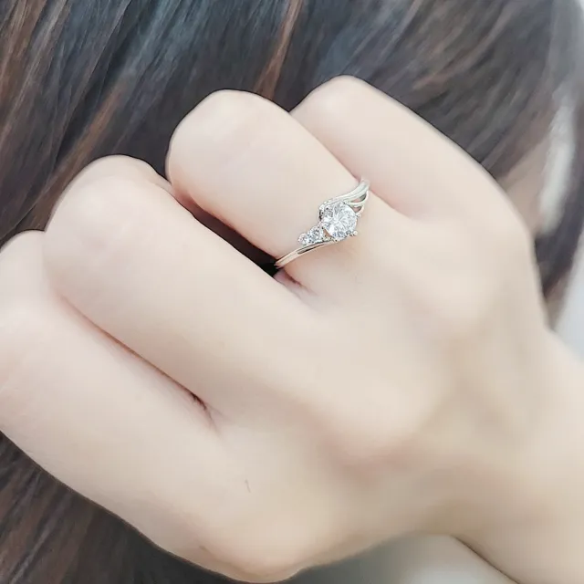 【彩糖鑽工坊】30分鑽石 18K 鑽石戒指(鑽石 F成色 鑽戒 愛情羽翼 系列)