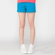 【BOBSON】女款彈性色布短褲(藍206-53)