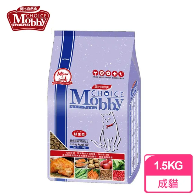 【Mobby 莫比】挑嘴成貓饕客配方(1.5公斤)