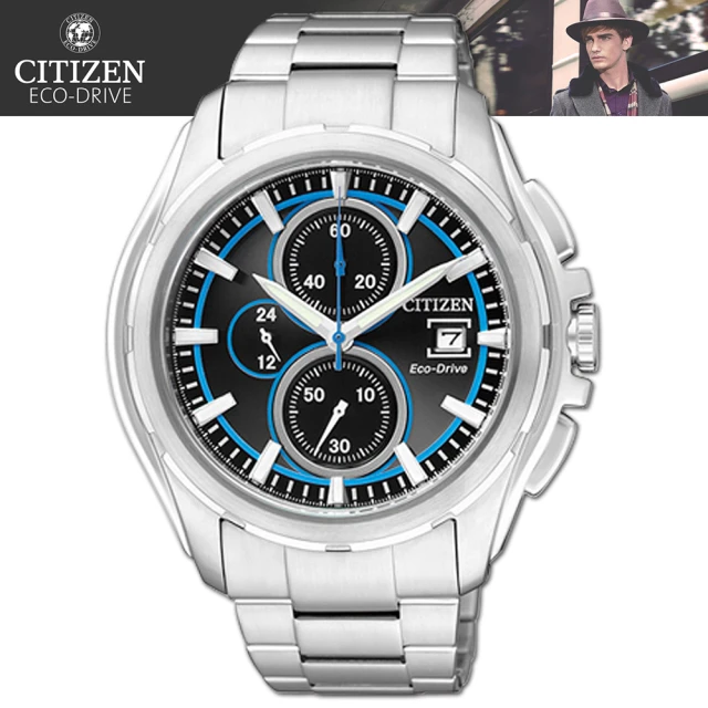 【CITIZEN 星辰】光動能關鍵任務三眼時尚腕錶(CA0270-59E)
