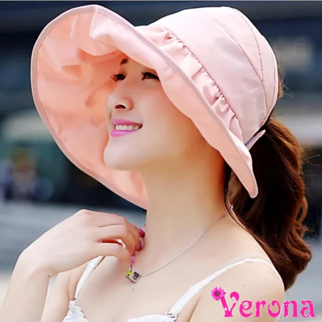 【Verona】花漾蓓蕾可摺疊大帽簷遮陽帽(多種顏色可選)