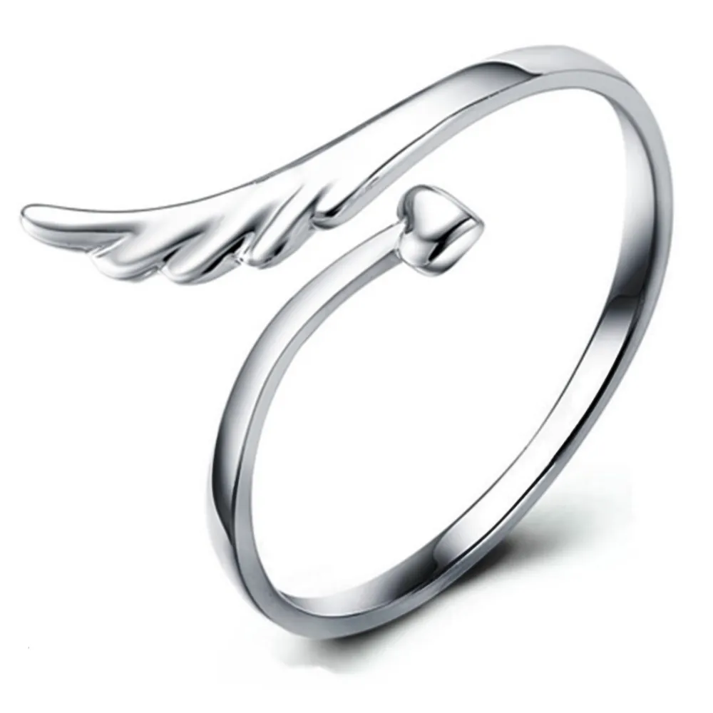【I.Dear Jewelry】尋夢-925純銀-翅膀造型開口純銀戒指(可調戒圍)