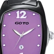 【GOTO】Sweet color 甜美陶瓷時尚手錶-黑x紫(GC7520L-33-N22)