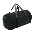 【YESON】商旅輕遊可摺疊式大容量手提斜背旅行袋(黑)