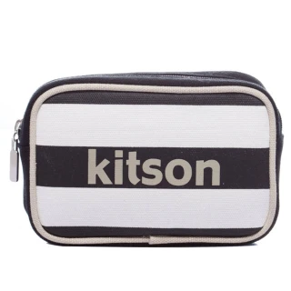 【Kitson】海軍橫條化妝包(BLACK)