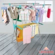 【LIFECODE】小太陽-免螺絲X型曬衣架附毛巾架-帝芬妮藍