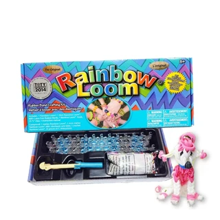 【BabyTiger虎兒寶】Rainbow Loom 彩虹編織器 彩虹圈圈 300條 補充包(金屬藍色)