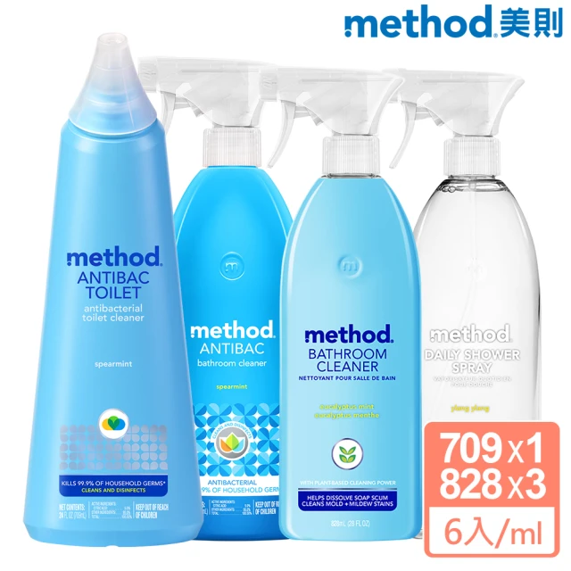 【Method 美則】浴廁清潔劑_輕鬆玩樂4件組(殺菌 馬桶 浴室 水垢)