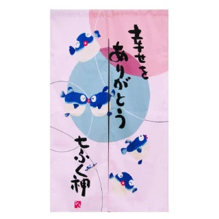【棉花田】幸福魚日式印花長門簾(85x142cm-速)