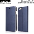 【GCOMM】iPhone6/6S 4.7” Metalic Texture 金屬質感拉絲紋超纖皮套(優雅藍)