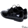【Deluxe】牛津綁帶黑皮鞋尖頭復古超值感皮鞋(黑)