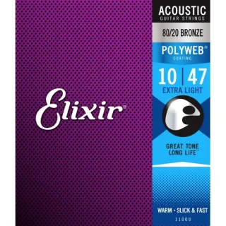 【ELIXIR】POLYWEB EXXF-11000 民謠吉他套弦 10-47