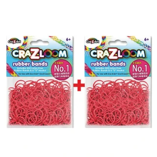 【美國Cra-Z-Art】Cra-Z-Loom彩紅圈圈編織 橡皮筋補充包 深紅x2包(共600條)