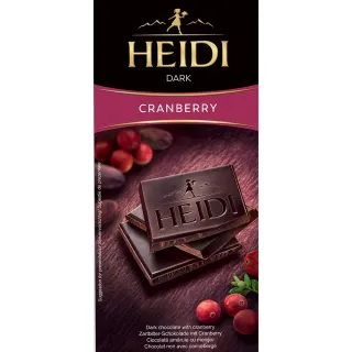 即期品【瑞士赫蒂】蔓越莓黑巧克力80g(賞味期限:2024/09/12)