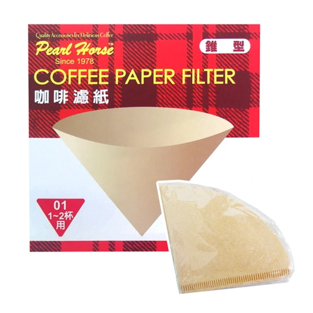【寶馬牌】椎型咖啡濾紙-1-2杯用-40枚入×6盒