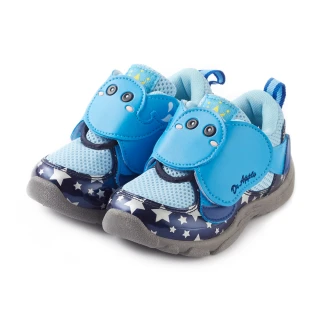 【Dr. Apple 機能童鞋】出清特賣x噴水大象飛越星空閃亮亮童鞋(藍)