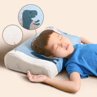 【Embrace 英柏絲】純天絲3D網布兒童工學記憶枕(純天絲枕套/3D網布不悶熱/JIS日規大和抗菌)