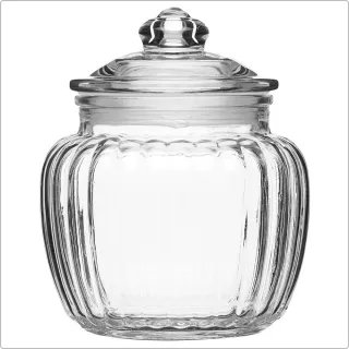 【KitchenCraft】菊花紋復古密封玻璃罐 600ml(保鮮罐 咖啡罐 收納罐 零食罐 儲物罐)