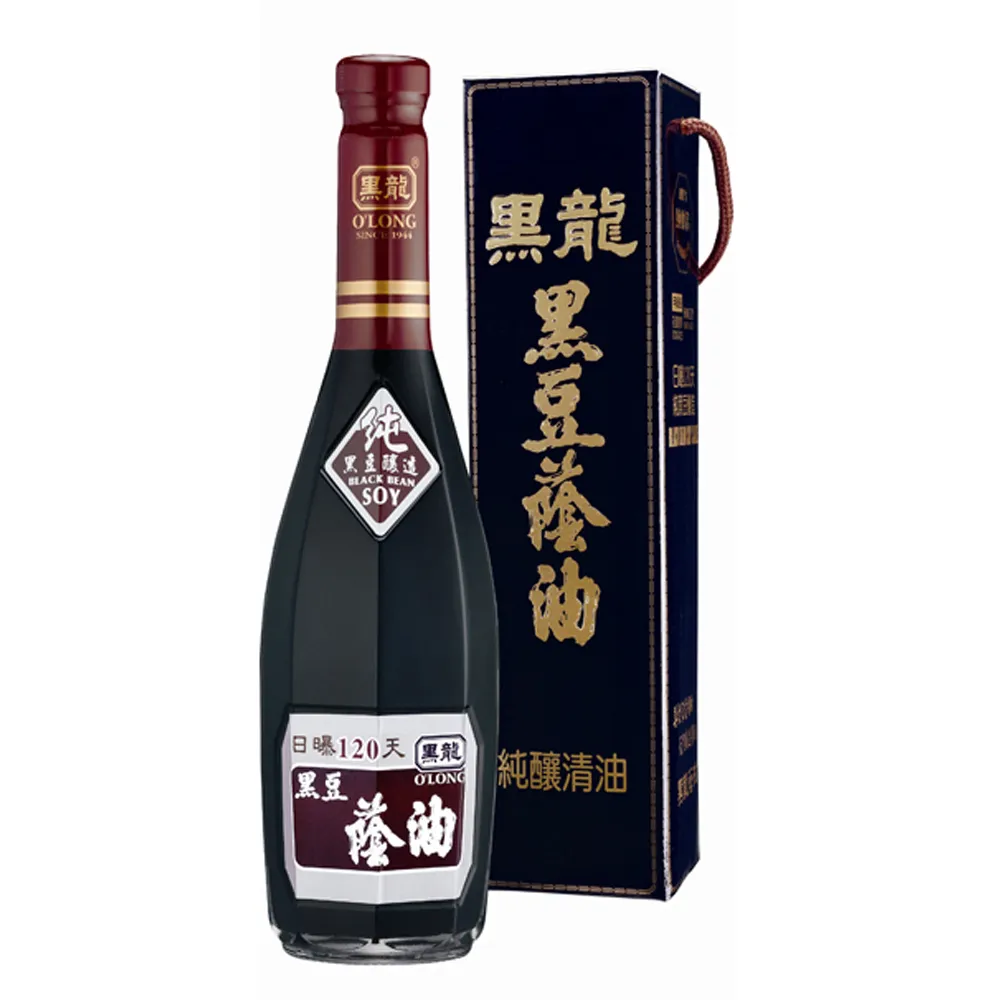 【黑龍】特級黑豆蔭油-純釀清油2入(600ml)