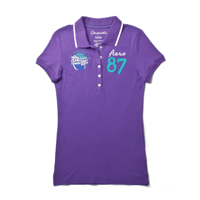 【現貨Aeropostale】AERO87夏威夷短袖POLO衫(紫色)