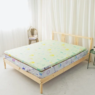 【米夢家居】夢想家園-雙人5尺MIT冬夏兩用純棉+紙纖三合一高支撐記憶床墊(青春綠)