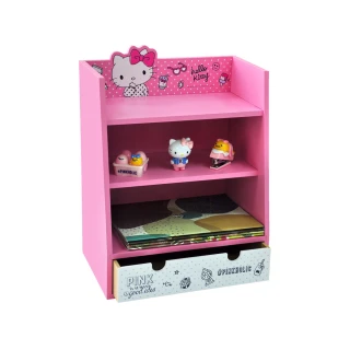【Hello Kitty】Pinkholic凱蒂貓 美妝收納櫃 桌上收納 文具收納 飾品收納(正版授權台灣製)