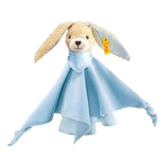 【STEIFF德國金耳釦泰迪熊】有機棉兔 Hoppel Rabbit Comforter(嬰幼兒安撫巾)