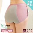 【SHIANEY 席艾妮】5件組 台灣製 中大尺碼 天絲棉生理褲 竹炭加大防水布