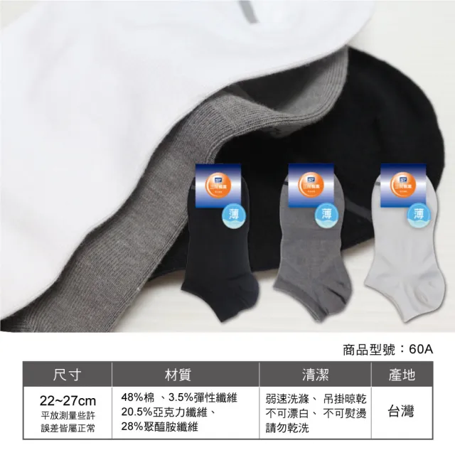 【SunFlower三花】12雙組素面隱形襪(薄款.襪子.薄襪)